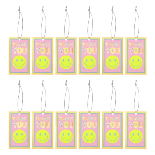 24 Packs: 12 ct. (288 total) Good Vibes Thank You Gift Tags by Celebrate It™